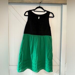 Anthropologie MAEVE Black & Green Sleeveless Dress